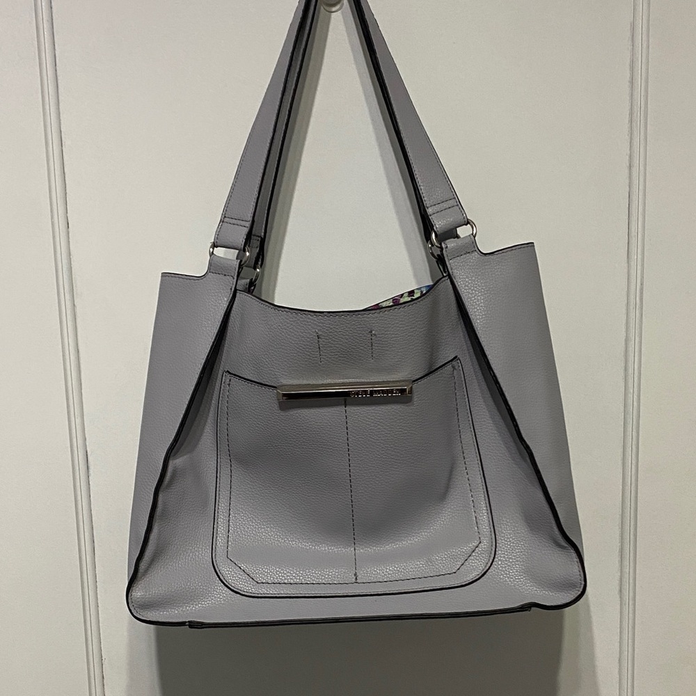 Steve Madden Gray Shoulder Bag with Front Pocket